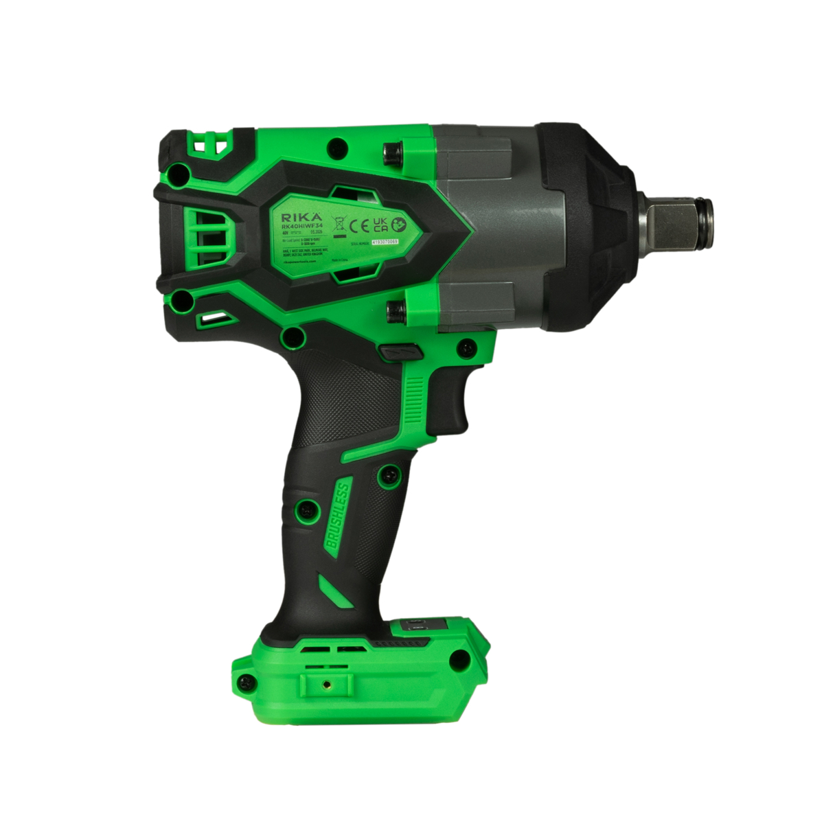 Rikä RK40 40V 3/4in Cordless High-Torque Impact Wrench | 1700Nm Nut-Busting Torque | Friction Ring | Brushless Motor | Body Only